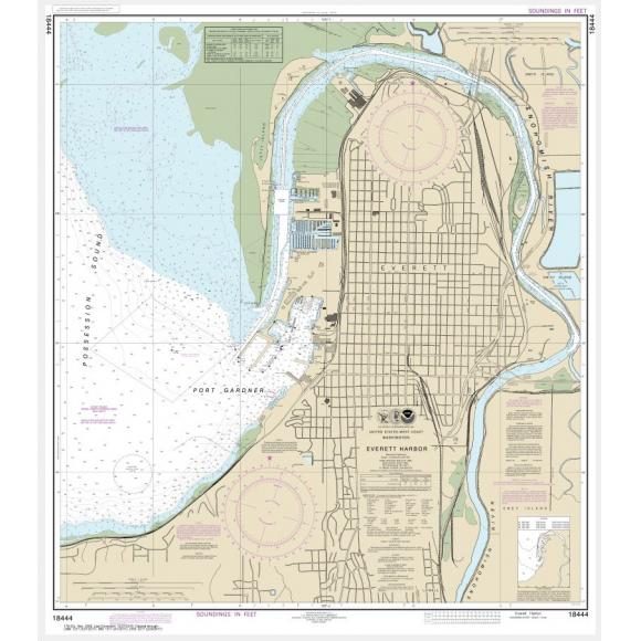NOAA Chart - Everett Harbor - 18444