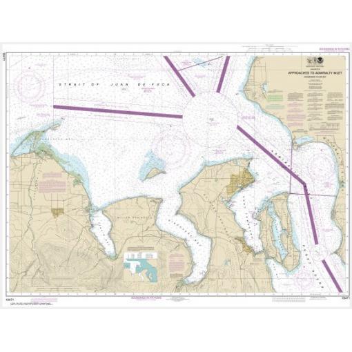 NOAA Chart - Approaches to Admiralty Inlet Dungeness to Oak Bay - 18471