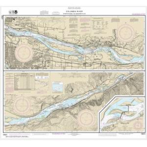 NOAA Chart - Columbia River Vancouver to Bonneville;  Bonneville Dam - 18531