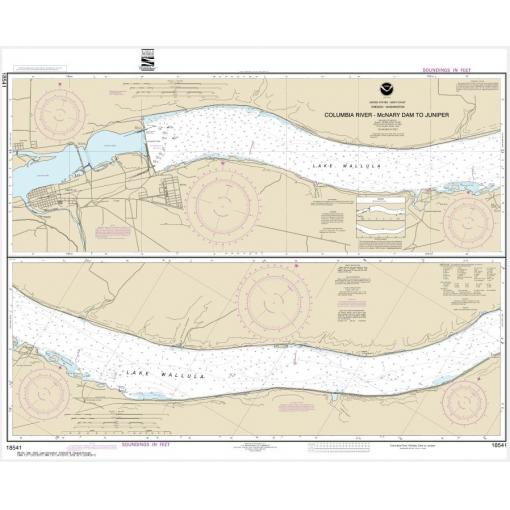 NOAA Chart - Columbia River-McNary Dam to Juniper - 18541