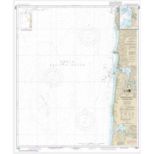 NOAA Chart - Approaches to Yaquina Bay; Depoe Bay - 18561