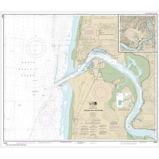 NOAA Chart - Yaquina Bay and River; Continuation of Yaquina River - 18581