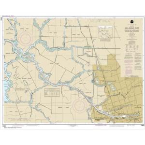 NOAA Chart - San Joaquin River Stockton Deep Water Channel Medford Island to Stockton - 18663