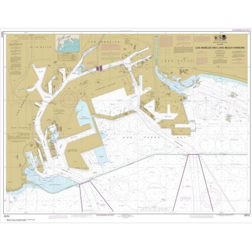 NOAA Chart - Los Angeles and Long Beach Harbors - 18751