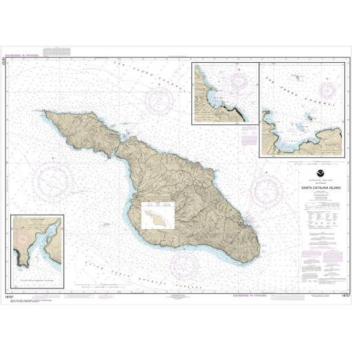 NOAA Chart - Santa Catalina Island; Avalon Bay; Catalina Harbor; Isthmus Cove - 18757
