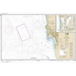 NOAA Chart - Approaches to San Diego Bay; Mission Bay - 18765