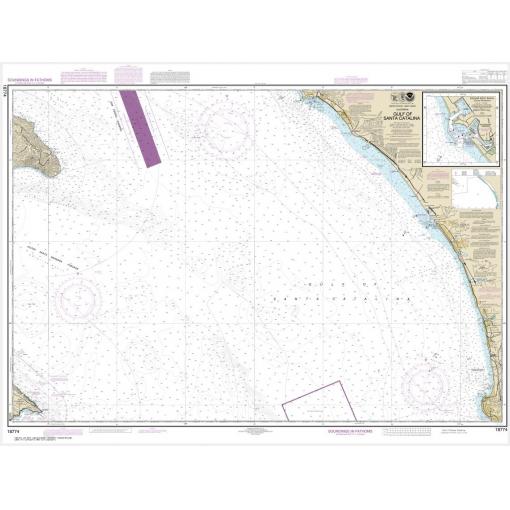 NOAA Chart - Gulf of Santa Catalina; Delmar Boat Basin-Camp Pendleton - 18774