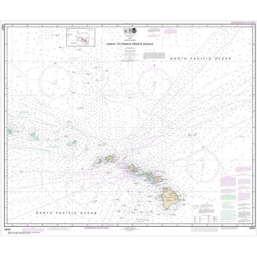 NOAA Chart - Hawaii to French Frigate Shoals - 19007