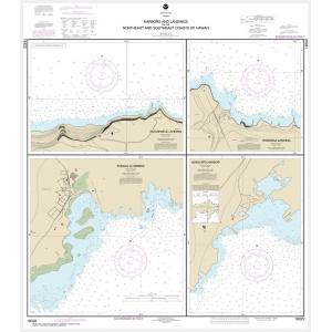 NOAA Chart - Harbors and Landings on the Northeast and Southeast Coasts of Hawaii; Punaluu Harbor; Honuapo Bay; Honokaa Landing; Kukuihaele Landing - 19322