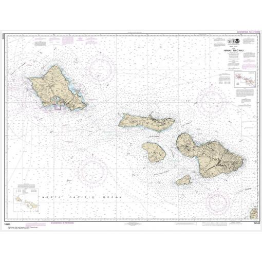 NOAA Chart - Hawaii to Oahu - 19340