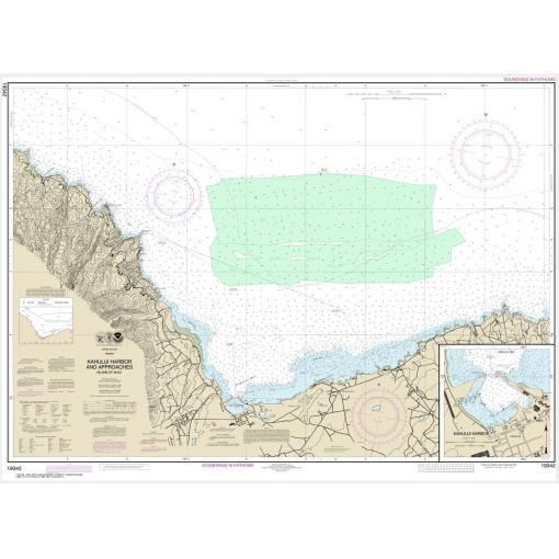 NOAA Chart - Kahului Harbor and approaches; Kahului Harbor - 19342