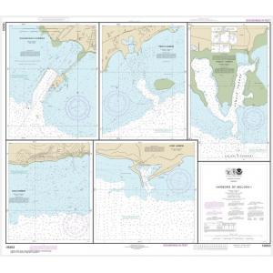 NOAA Chart - Harbors of Molokai Kaunakakai Harbor; Pkoo Harbor; Kamal Harbor; Kolo Harbor; Lono Harbor - 19353