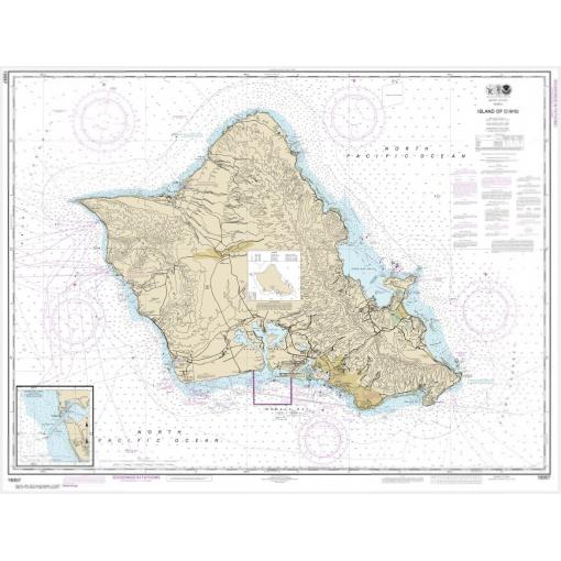 NOAA Chart - Island of Oahu; Barbers Point Harbor - 19357
