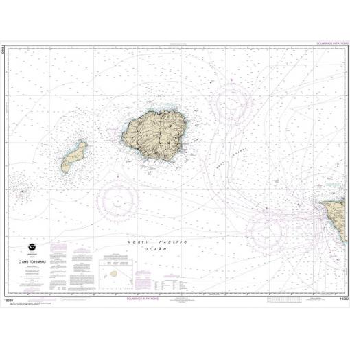 NOAA Chart - Oahu to Niihau - 19380