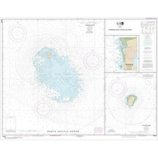 NOAA Chart - Lisianski and Laysan Island; West Coast of Laysan Island - 19442