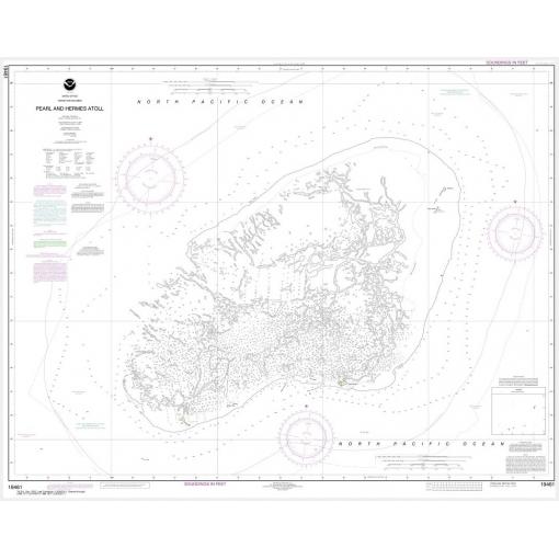 NOAA Chart - Pearl and Hermes Atoll - 19461