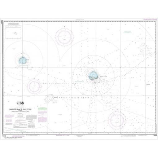 NOAA Chart - Gambia Shoal to Kure Atoll including approaches to the Midway Islands - 19480