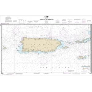 NOAA Chart - Puerto Rico and Virgin Islands - 25640
