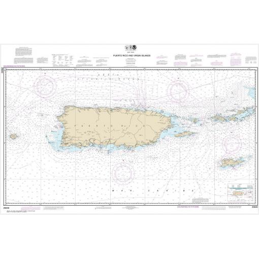 NOAA Chart - Puerto Rico and Virgin Islands - 25640
