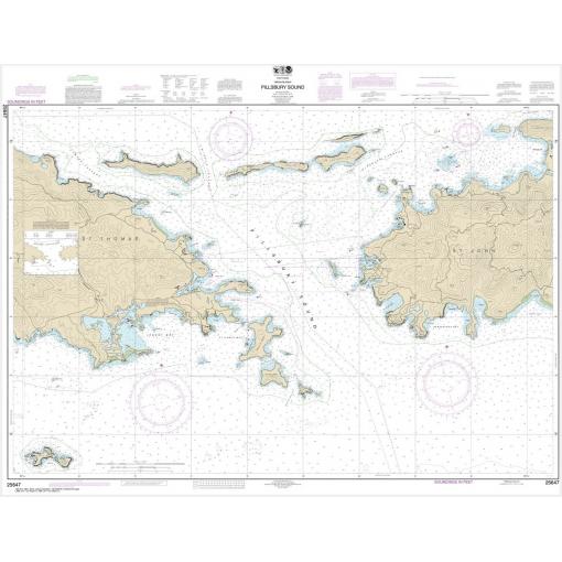 NOAA Chart - Pillsbury Sound - 25647