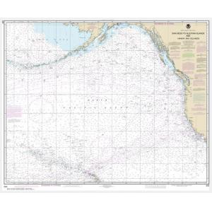 NOAA Chart - North America West Coast San Diego to Aleutian Islands and Hawaiian Islands - 530