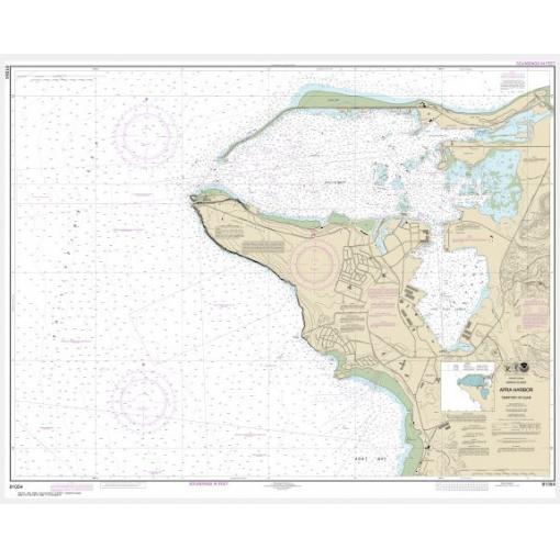 NOAA Chart - Mariana Islands Apra Harbor, Guam - 81054