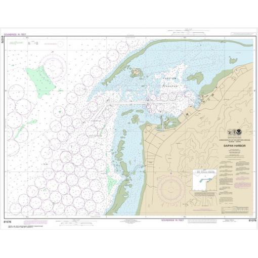 NOAA Chart - Commonwealth of the Northern Mariana Islands Saipan Harbor - 81076