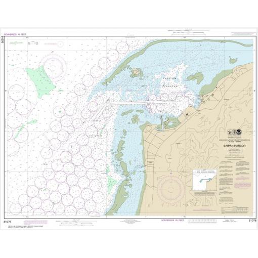 NOAA Chart - Commonwealth of the Northern Mariana Islands Saipan Harbor ...