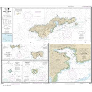 NOAA Chart - U.S. Possessions in Samoa Islands Manua Islands; Pago Pago Harbor; Tutuila Island; Rose Atoll; Swains Island - 83484