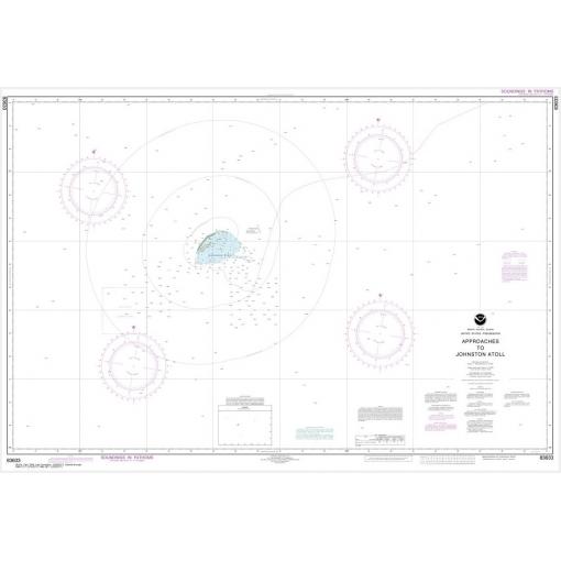 NOAA Chart - United States Possession Approaches to Johnston Atoll - 83633