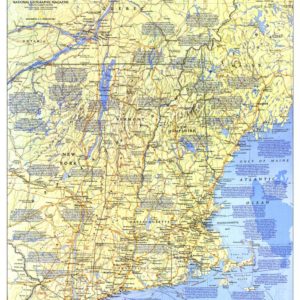 New England Map Side 1 - Published 1987 by National Geographic