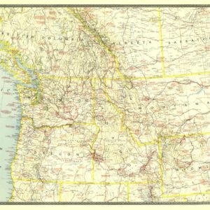 Northwestern United States and Canadian Provinces - Published 1941 by National Geographic