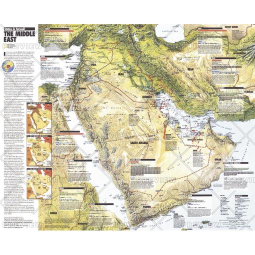 Middle East, States in Turmoil - Published 1991 by National Geographic