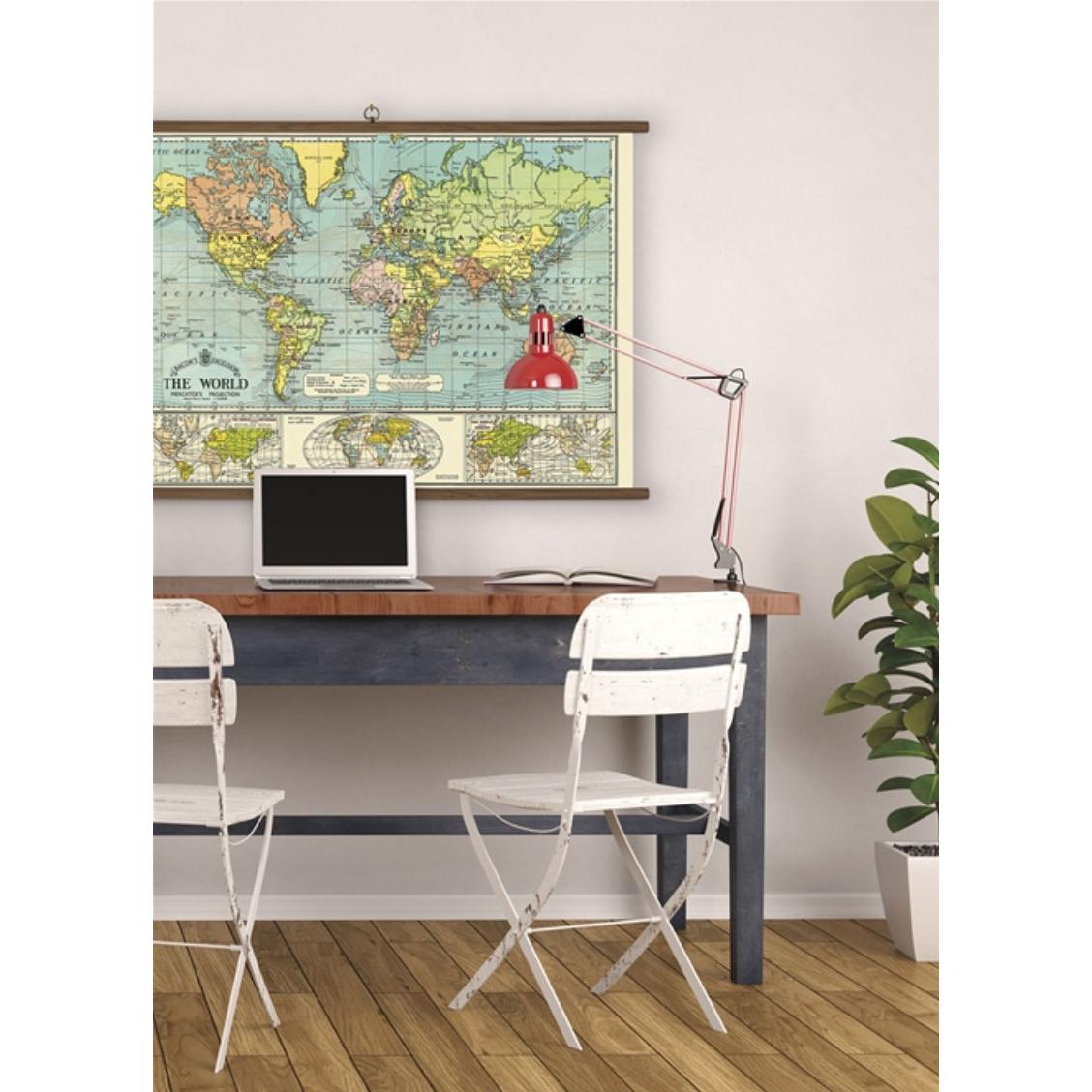 VINTAGE SCHOOL CHART - WORLD MAP VINTAGE SCHOOL CHART - WORLD MAP