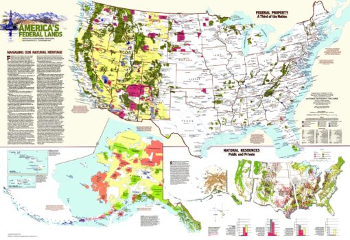 United States Federal Lands - Published 1982 by National Geographic