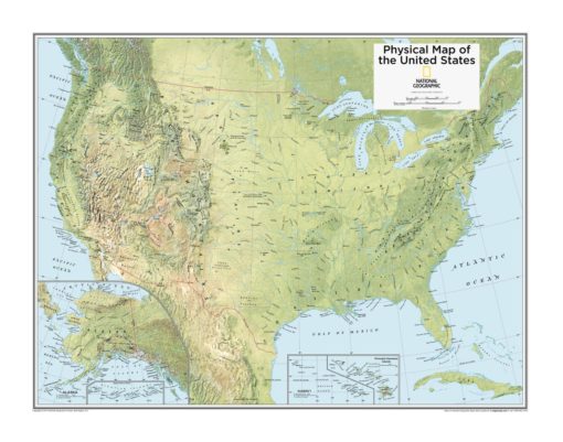 United States, the Physical Landscape - Published 1996 by National Geographic