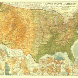United States of America - Published 1923 by National Geographic