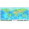 World Physical Wall Map w/Wonders Europe Centered by Compart