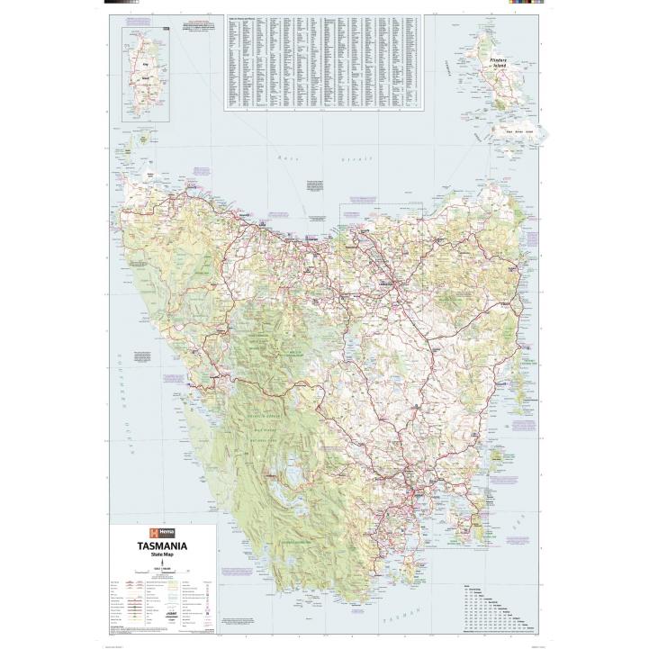 Tasmania State Wall Map by Hema