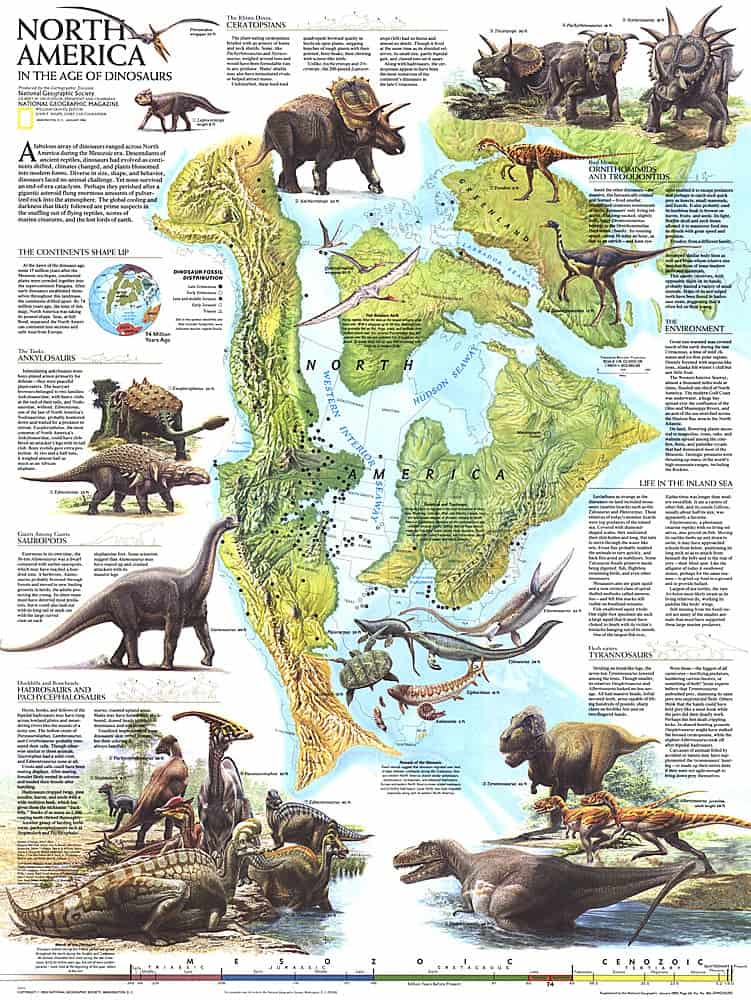 North America in the Age of the Dinosaurs - Published 1993 by National Geographic