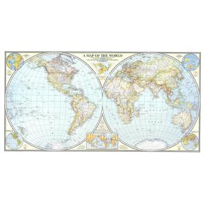 World Map - Published 1941 by National Geographic