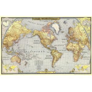 World Map - Published 1943 by National Geographic
