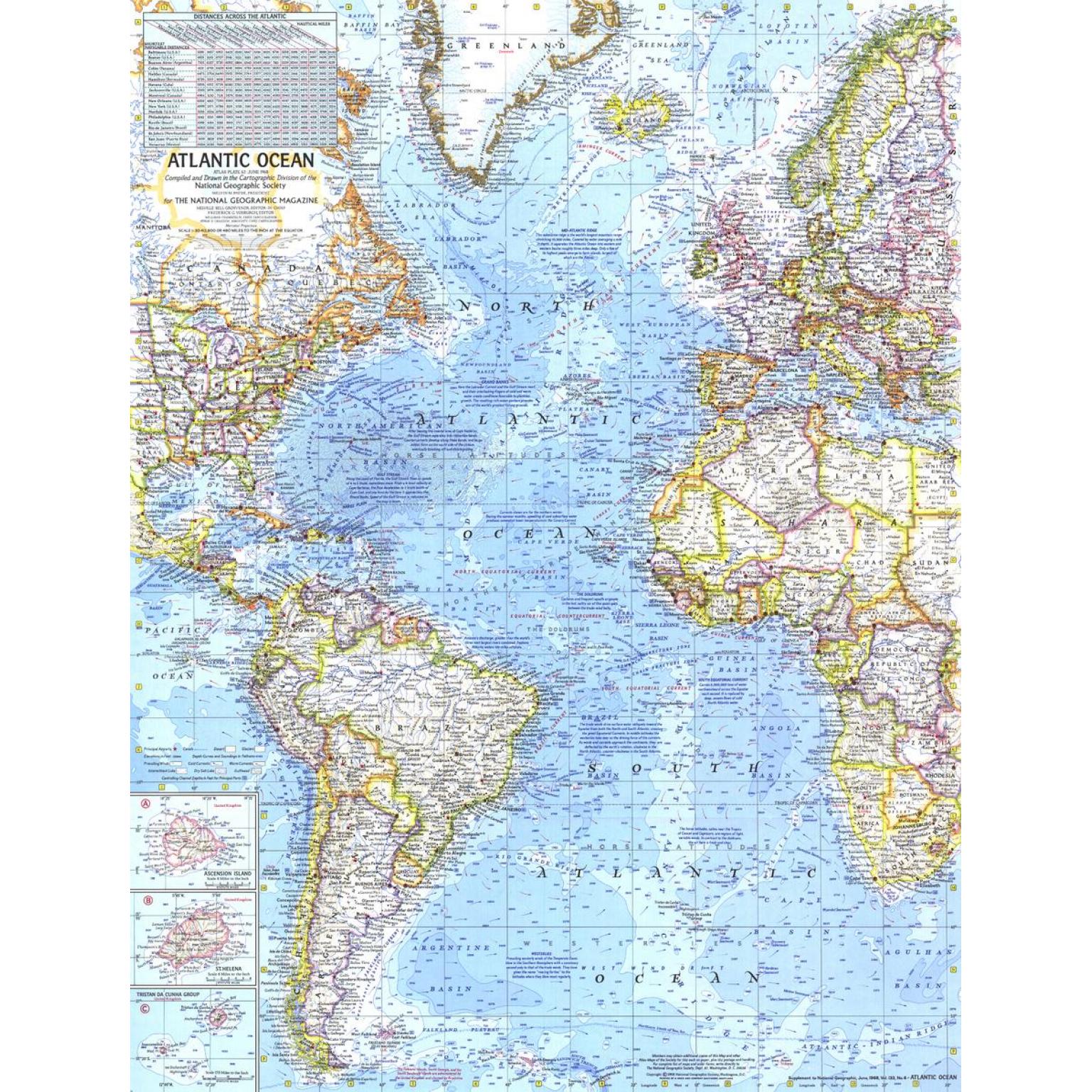 Atlantic Ocean - Published 1968 by National Geographic