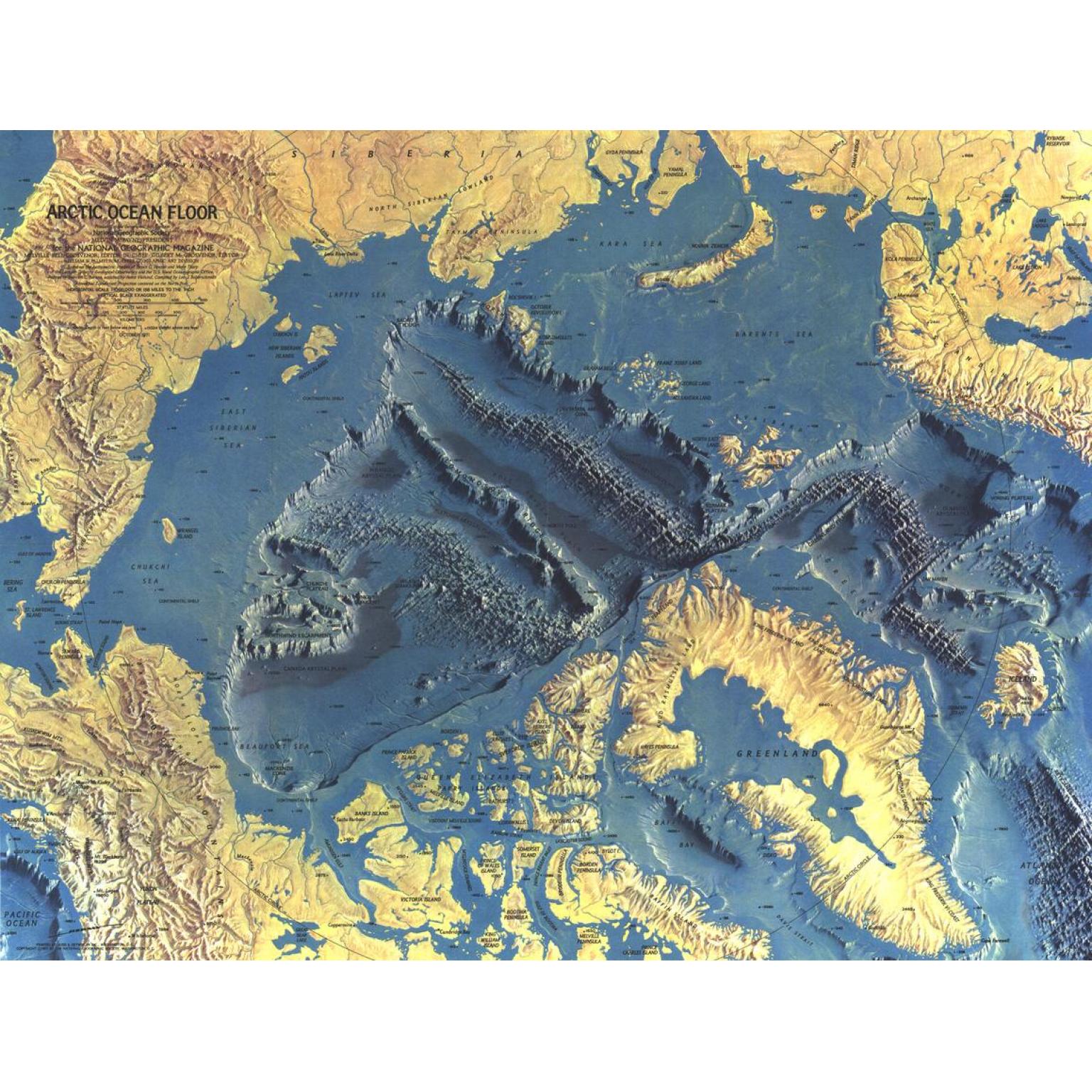 Arctic Ocean Floor - Published 1971 by National Geographic