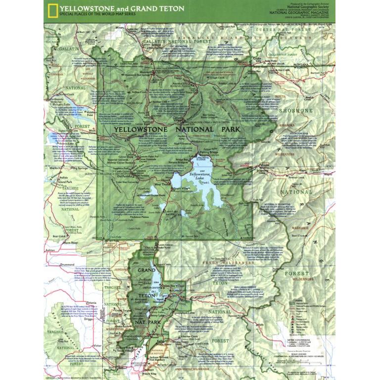 Yellowstone and Grand Teton Side 1 - Published 1989 by National Geographic