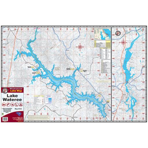 Lake Wateree Map by Kingfisher The Map Shop