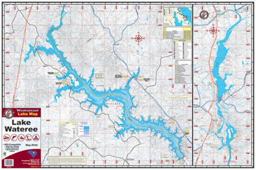 Lake Wateree Fishing Map Lake Wateree Map By Kingfisher - The Map Shop