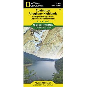 National Geographic - Covington, Alleghany Highlands [George Washington and Jefferson National Forests] - Trails Illustrated Folding Travel Map