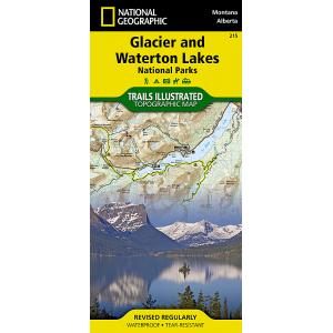 National Geographic - Glacier and Waterton Lakes National Parks - Trails Illustrated Folding Travel Map
