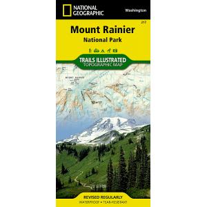 National Geographic - Mt Rainier National Park - Trails Illustrated Folding Travel Map